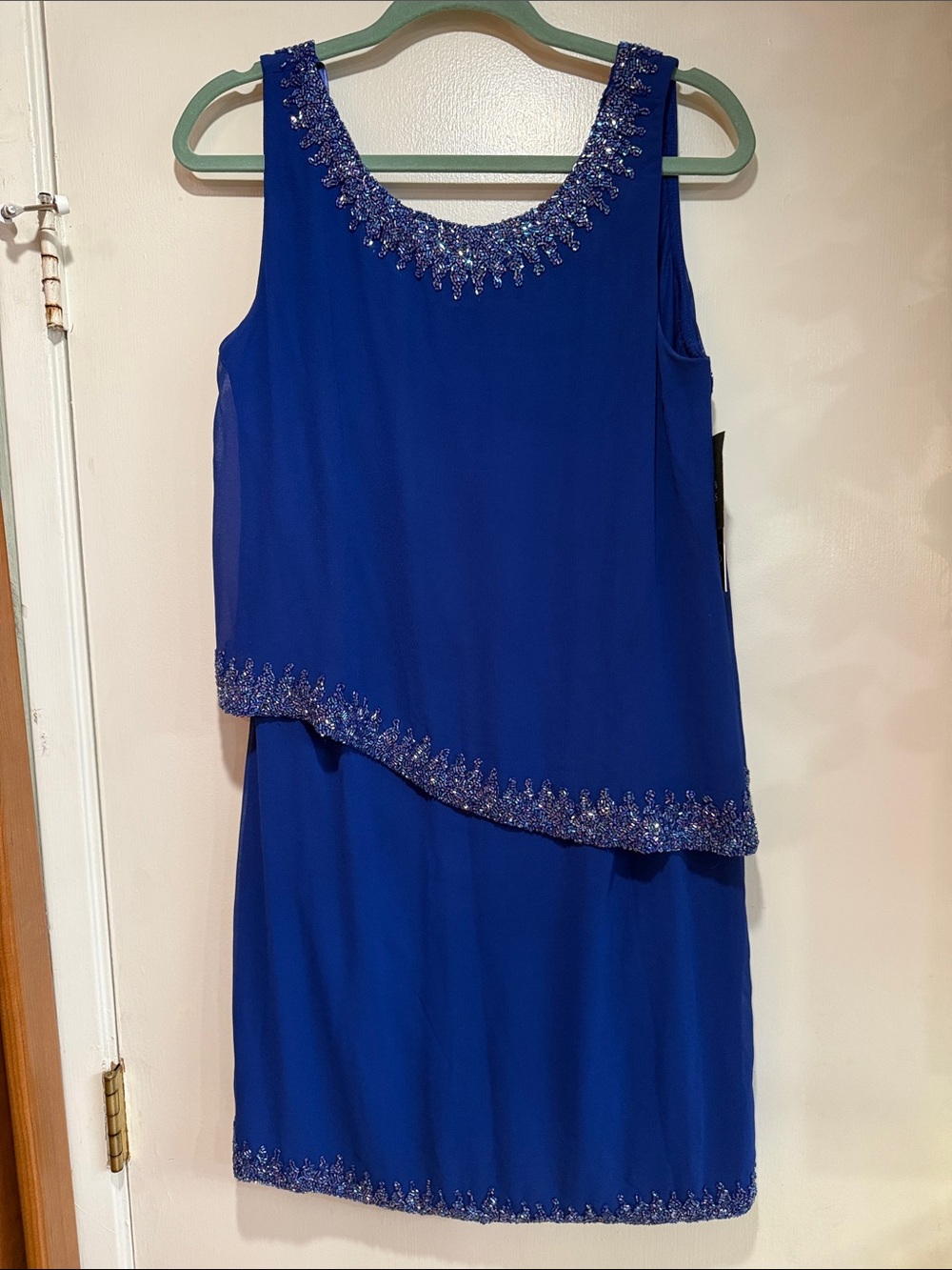 J Kara Women's Sleeveless Popover Short Cocktail Beaded Dress - Size 10